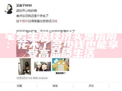 宅男生活经济实惠指南：花不了多少钱也能享受高品质生活